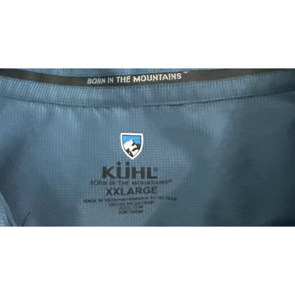 Kuhl Response Shirt Mens XXL 2XL Blue Gray Plaid Short Sleeve Button Up Hiking - Picture 4 of 6